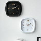 Maxbell Wall Clock Art Clock Modern Minimalist Timepiece for Cafe Bar Office Kitchen Black
