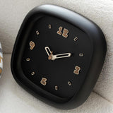 Maxbell Wall Clock Art Clock Modern Minimalist Timepiece for Cafe Bar Office Kitchen Black