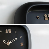 Maxbell Wall Clock Art Clock Modern Minimalist Timepiece for Cafe Bar Office Kitchen Black