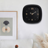 Maxbell Wall Clock Art Clock Modern Minimalist Timepiece for Cafe Bar Office Kitchen Black