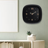 Maxbell Wall Clock Art Clock Modern Minimalist Timepiece for Cafe Bar Office Kitchen Black