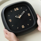Maxbell Wall Clock Art Clock Modern Minimalist Timepiece for Cafe Bar Office Kitchen Black