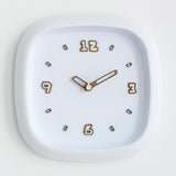 Maxbell Wall Clock Art Clock Modern Minimalist Timepiece for Cafe Bar Office Kitchen White