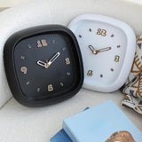 Maxbell Wall Clock Art Clock Modern Minimalist Timepiece for Cafe Bar Office Kitchen White
