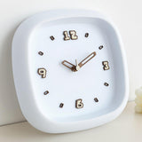 Maxbell Wall Clock Art Clock Modern Minimalist Timepiece for Cafe Bar Office Kitchen White