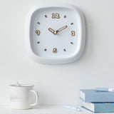 Maxbell Wall Clock Art Clock Modern Minimalist Timepiece for Cafe Bar Office Kitchen White