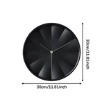 Maxbell Modern Wall Clock 12inch Decorative Hanging Clock for Dining Room Home Decor Black