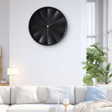 Maxbell Modern Wall Clock 12inch Decorative Hanging Clock for Dining Room Home Decor Black