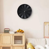 Maxbell Modern Wall Clock 12inch Decorative Hanging Clock for Dining Room Home Decor Black