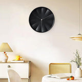 Maxbell Modern Wall Clock 12inch Decorative Hanging Clock for Dining Room Home Decor Black