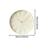 Maxbell Modern Wall Clock 12inch Decorative Hanging Clock for Dining Room Home Decor Beige