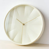 Maxbell Modern Wall Clock 12inch Decorative Hanging Clock for Dining Room Home Decor Beige