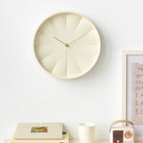Maxbell Modern Wall Clock 12inch Decorative Hanging Clock for Dining Room Home Decor Beige