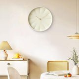 Maxbell Modern Wall Clock 12inch Decorative Hanging Clock for Dining Room Home Decor Beige