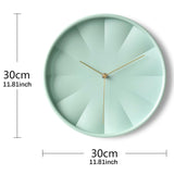 Maxbell Modern Wall Clock 12inch Decorative Hanging Clock for Dining Room Home Decor Light Green