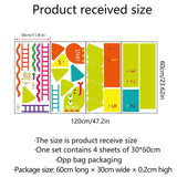 Maxbell Cartoon Floor Stickers Colorful Floor Decals for Bedroom Preschool Play Room