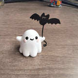 Maxbell Halloween Ghost Statue Cute Art Resin Sculpture for Office Bookshelf Desktop