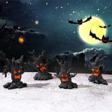 Maxbell 4Pcs Mini Spooky Table Craft Tree Demon Ornament for Flower Pot Fairy Garden