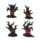 Maxbell 4Pcs Mini Spooky Table Craft Tree Demon Ornament for Flower Pot Fairy Garden