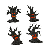 Maxbell 4Pcs Mini Spooky Table Craft Tree Demon Ornament for Flower Pot Fairy Garden