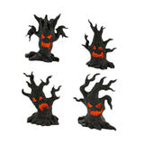 Maxbell 4Pcs Mini Spooky Table Craft Tree Demon Ornament for Flower Pot Fairy Garden