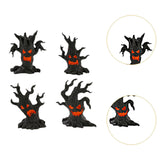 Maxbell 4Pcs Mini Spooky Table Craft Tree Demon Ornament for Flower Pot Fairy Garden
