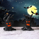 Maxbell 4Pcs Mini Spooky Table Craft Tree Demon Ornament for Flower Pot Fairy Garden