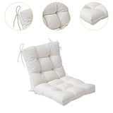 Maxbell Chair Cushion with Backrest Seat Cushion for Kitchen Office Chair Desk Chair white
