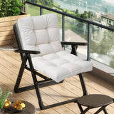 Maxbell Chair Cushion with Backrest Seat Cushion for Kitchen Office Chair Desk Chair white