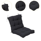 Maxbell Chair Cushion with Backrest Seat Cushion for Kitchen Office Chair Desk Chair black