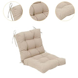 Maxbell Chair Cushion with Backrest Seat Cushion for Kitchen Office Chair Desk Chair khaki