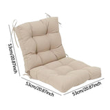 Maxbell Chair Cushion with Backrest Seat Cushion for Kitchen Office Chair Desk Chair khaki