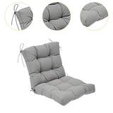 Maxbell Chair Cushion with Backrest Seat Cushion for Kitchen Office Chair Desk Chair grey
