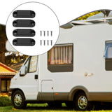 Maxbell RV Magnetic Door Holder Premium RV Magnetic Baggage Door Catch  2 Set Black