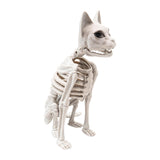 Maxbell Sitting Cat Skeleton Halloween Decoration Versatile Creepy White PP Material