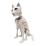 Maxbell Sitting Cat Skeleton Halloween Decoration Versatile Creepy White PP Material