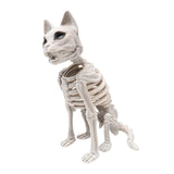 Maxbell Sitting Cat Skeleton Halloween Decoration Versatile Creepy White PP Material
