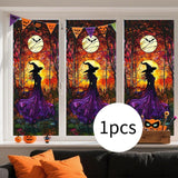 Maxbell Halloween Window Stickers Clings Ornament Decals for Mirror Kitchen Bathroom