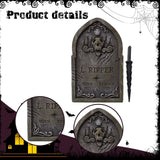 Maxbell Foam Halloween Tombstone Party Indoor Lawn Hallway Scary Graveyard Headstone