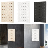 Maxbell Wood Pegboard Modular Display Ornament Wall Panel for Office Easy to Install brown