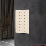 Maxbell Wood Pegboard Modular Display Ornament Wall Panel for Office Easy to Install brown