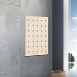 Maxbell Wood Pegboard Modular Display Ornament Wall Panel for Office Easy to Install brown