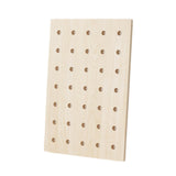 Maxbell Wood Pegboard Modular Display Ornament Wall Panel for Office Easy to Install brown
