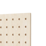 Maxbell Wood Pegboard Modular Display Ornament Wall Panel for Office Easy to Install brown