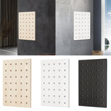 Maxbell Wood Pegboard Modular Display Ornament Wall Panel for Office Easy to Install brown