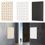 Maxbell Wood Pegboard Modular Display Ornament Wall Panel for Office Easy to Install brown