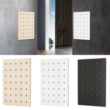 Maxbell Wood Pegboard Modular Display Ornament Wall Panel for Office Easy to Install brown