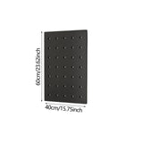 Maxbell Wood Pegboard Modular Display Ornament Wall Panel for Office Easy to Install black