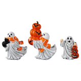 Maxbell Halloween Ghost Statue Ornament Spooky for for Housewarming Gift Lightweight With Black Cat