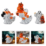 Maxbell Halloween Ghost Statue Ornament Spooky for for Housewarming Gift Lightweight With Black Cat